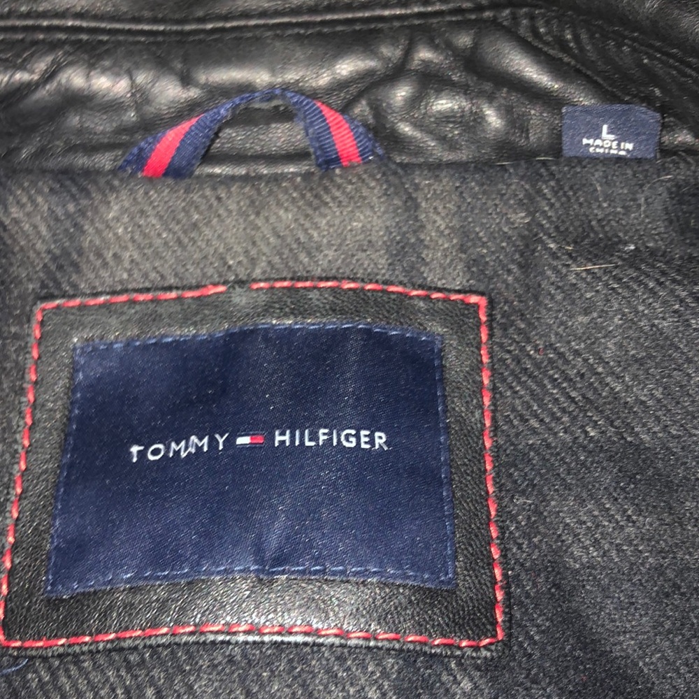 Tammy Hilfiger Men’s black leather jacket